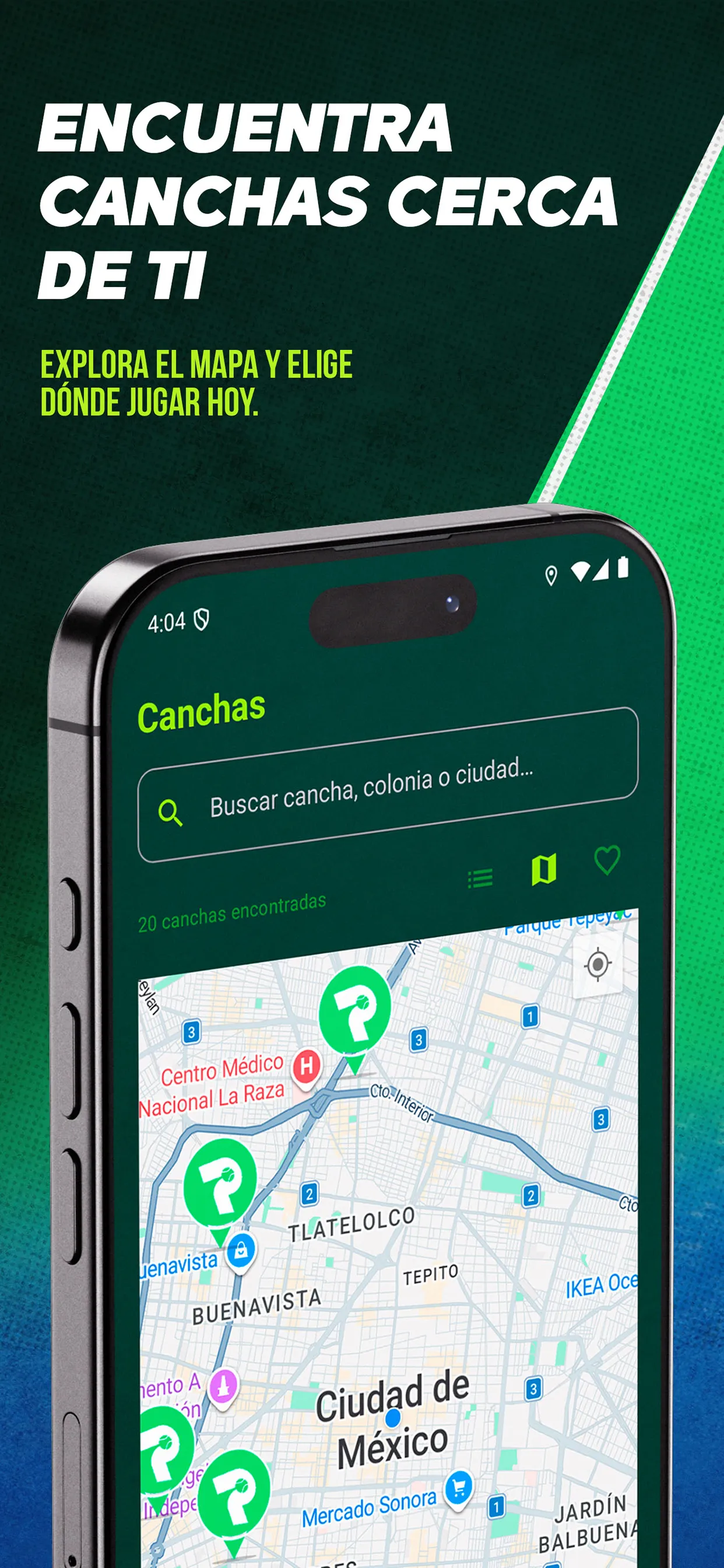Canchas cercanas en PadelMX
